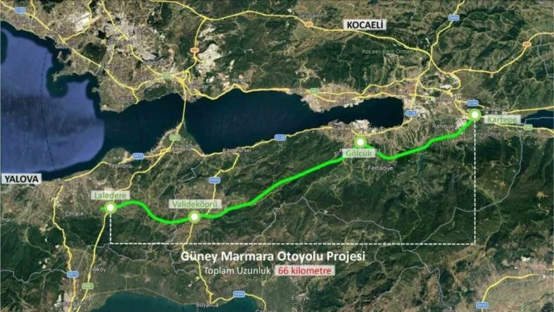 78 kilometrelik Kocaeli-Yalova Otoyolu’nda planlar onaylandı