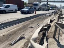 Kontrolden çıkan tır bariyerleri aşarak karşı şeride geçti: 1 yaralı