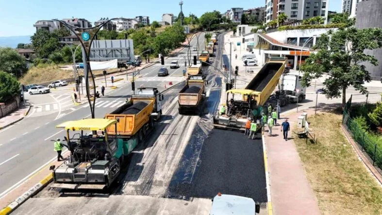 Santral Rampası’na 9 bin 350 tonluk asfalt dokunuşu